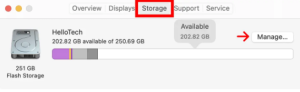 Check Your Storage Space